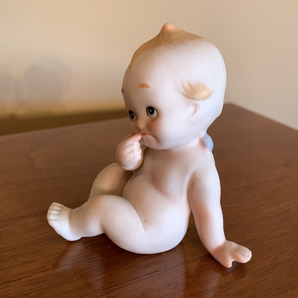 Vintage Kewpie Bisque Angel Baby by Lefton - Picture 5 of 7